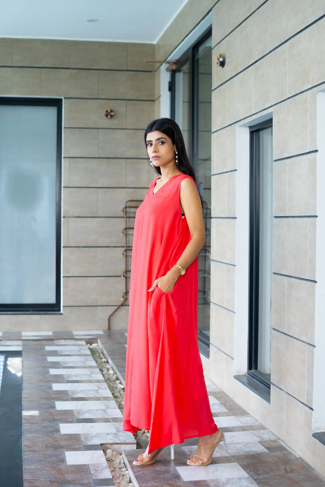 Vibrant Red Dress